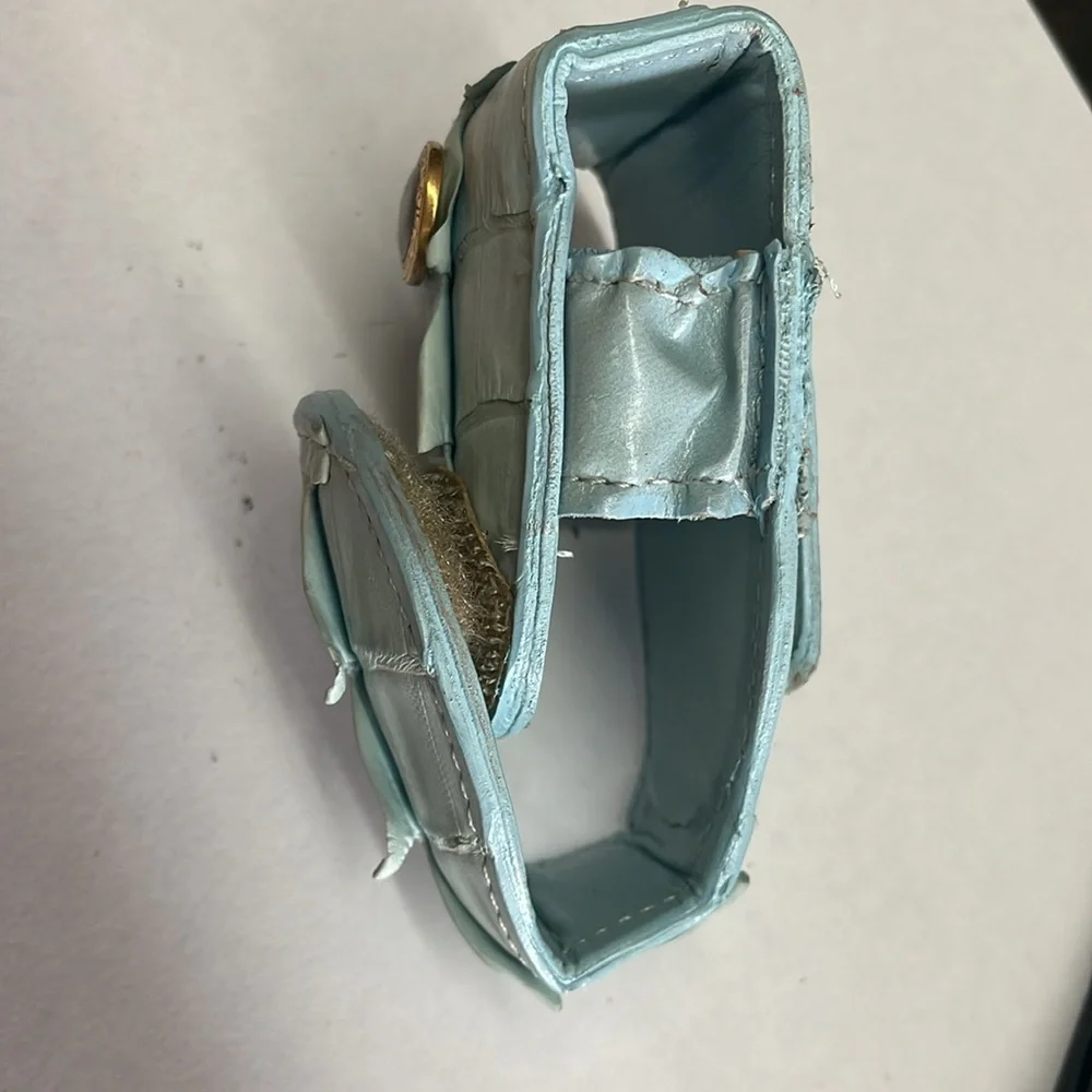 Mens Sky Blue Crocodile Knife Sheathes